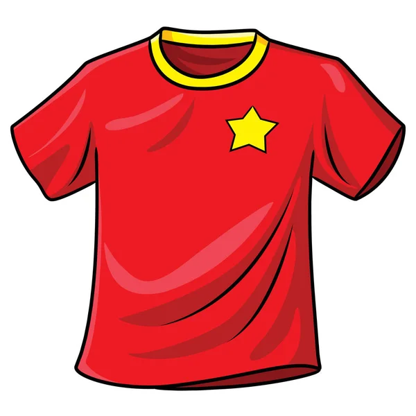 Ilustração Bonito Desenho Animado Shirt — Vetor de Stock