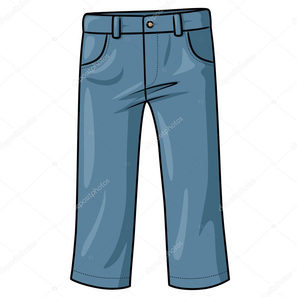 Illustration of cute cartoon pants.