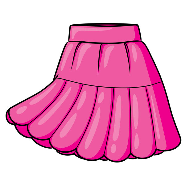 Illustration of cute cartoon skirt.