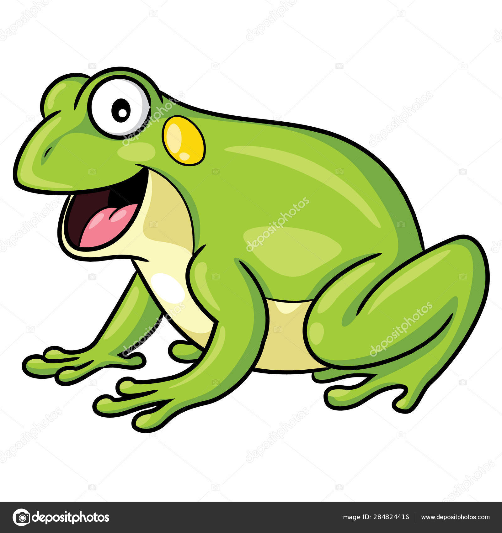 Illustration Cute Cartoon Frog Stock Vector Image by ©rubynurbaidi  #284824416