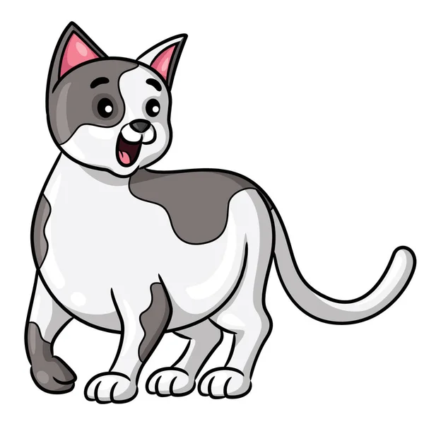 Illustration Von Niedlichen Cartoon Katze — Stockvektor