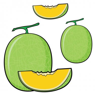 Sevimli karikatür kavun Illustration.