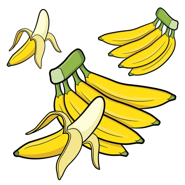 Ilustração Bonito Cartoon Banana — Vetor de Stock