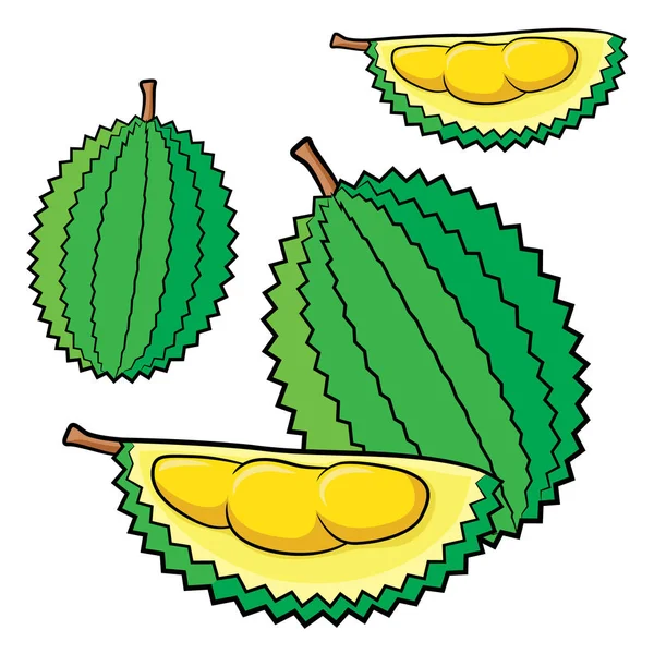 Ilustracja Kreskówka Durian — Wektor stockowy