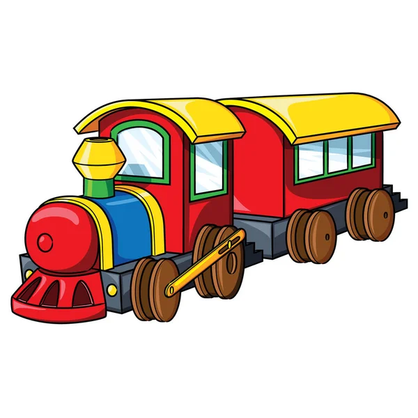 Απεικόνιση Του Χαριτωμένο Καρτούν Τρένο — Διανυσματικό Αρχείο