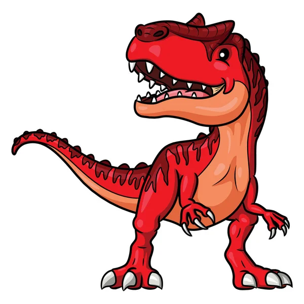 Illustratie Cartoon Van Schattige Allosaurus Cartoon — Stockvector