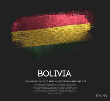 Glitter pırıltı fırça boya vektörünü yapılan Bolivya bayrak