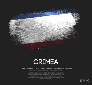 Glitter pırıltı fırça boya vektörünü yapılan Crimea bayrak