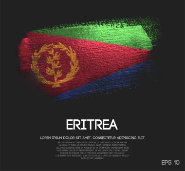 Glitter pırıltı fırça boya vektörünü yapılan Eritre bayrak