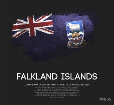 Glitter pırıltı fırça boya vektörünü yapılan Falkland Adaları bayrağı