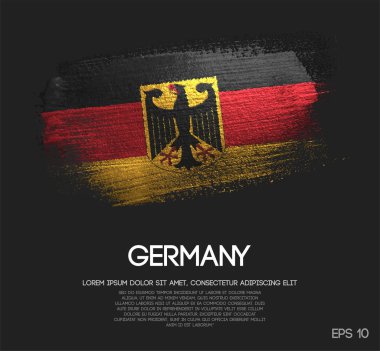 Glitter pırıltı fırça boya vektörünü yapılmış Almanya bayrağı