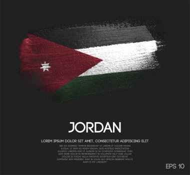 Jordan Flag Glitter pırıltı fırça boya vektörünü yapılan