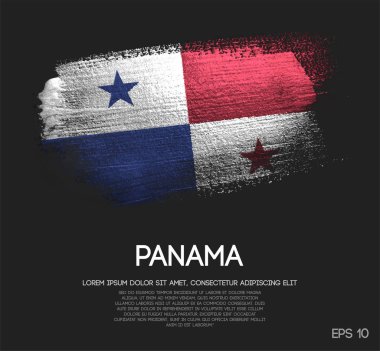 Glitter pırıltı fırça boya vektörünü yapılan Panama bayrağı