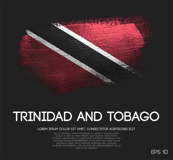 Bandera Trinidad Tobago Pincel Brillo Vector Pintura — Vector de stock