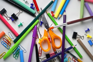 Dağınık okul sabit üstten görünüm