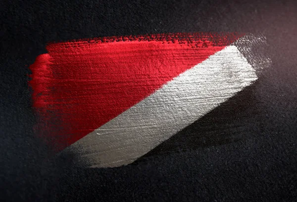 Principado Sealand Bandeira Feita Pintura Escova Metálica Grunge Dark Wall — Fotografia de Stock