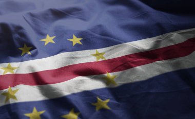 Cape Verde bayrak yeminler yakın çekim 