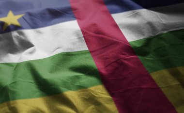 Orta Afrika Cumhuriyeti bayrağı yeminler yakın çekim 