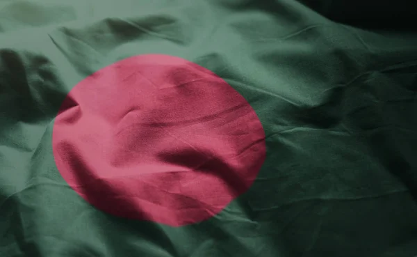 Bangladesh Bandeira Rumpled Close — Fotografia de Stock