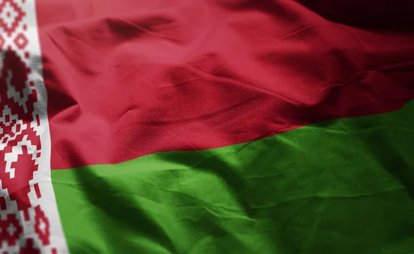 Beyaz Rusya Bayrağı Yeminler Yakın Çekim — Stok fotoğraf