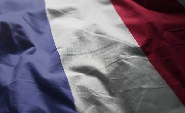 France Flag Rumpled Close — Stock Photo, Image