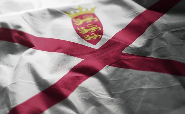 Jersey Flag Rumpled Close — Stock Photo, Image