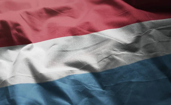 Luxembourg Flag Rumpled Close — Stock Photo, Image