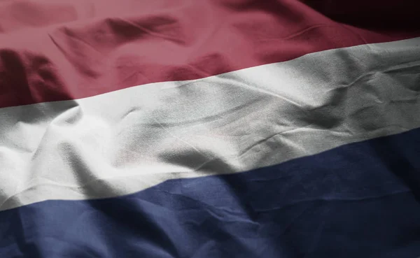 Netherlands Flag Rumpled Close — Stock Photo, Image