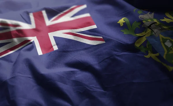 Vlajka Pitcairnových Ostrovů Pocuchaný Zblízka — Stock fotografie