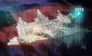 Hayatinizda mali 2019 Kamboçya bayrağı karşı büyüyen