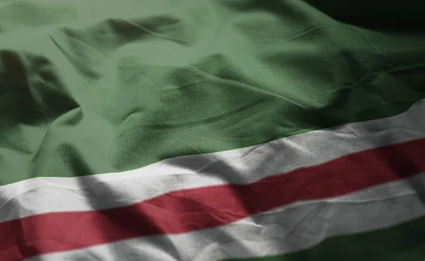 Chechen Republic Ichkeria Flag Rumpled Close — Stock Photo, Image