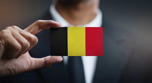 Carte Détenteur Entreprise Belgique Drapeau — Photo