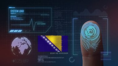 Parmak Izi Biyometrik Tarama Tanımlama Sistemi. Bosna Hersek