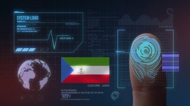 Parmak Izi Biyometrik Tarama Tanımlama Sistemi. Ekvator