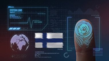 Parmak Izi Biyometrik Tarama Tanımlama Sistemi. Finlandiya N