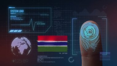 Parmak Izi Biyometrik Tarama Tanımlama Sistemi. Gambi
