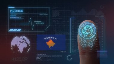 Parmak Izi Biyometrik Tarama Tanımlama Sistemi. Kosova Na