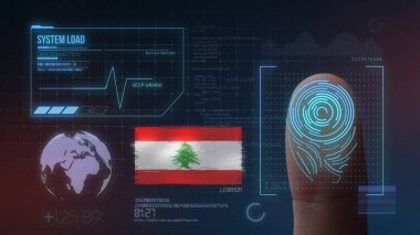 Parmak Izi Biyometrik Tarama Tanımlama Sistemi. Lübnan N