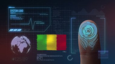 Parmak Izi Biyometrik Tarama Tanımlama Sistemi. Mali Nati