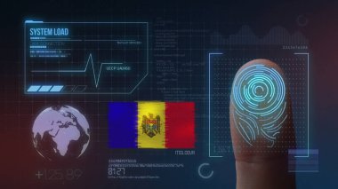 Parmak Izi Biyometrik Tarama Tanımlama Sistemi. Moldova N