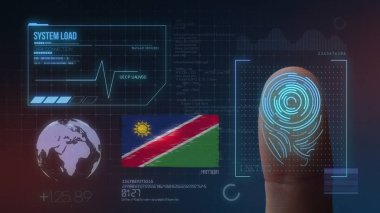 Parmak Izi Biyometrik Tarama Tanımlama Sistemi. Namibya N