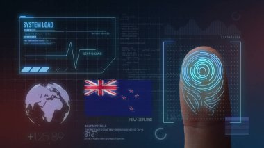 Parmak Izi Biyometrik Tarama Tanımlama Sistemi. Yeni Zeala