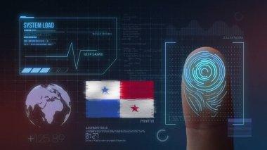 Parmak Izi Biyometrik Tarama Tanımlama Sistemi. Panama Na