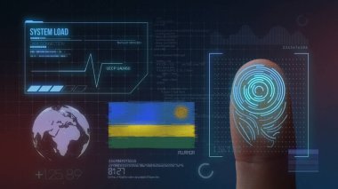 Parmak Izi Biyometrik Tarama Tanımlama Sistemi. Ruanda Na