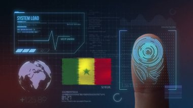 Parmak Izi Biyometrik Tarama Tanımlama Sistemi. Senegal N