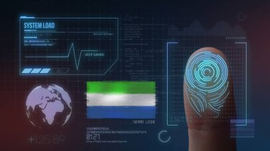 Parmak Izi Biyometrik Tarama Tanımlama Sistemi. Sierra Le