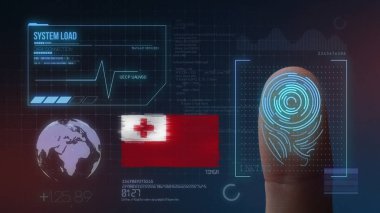 Parmak Izi Biyometrik Tarama Tanımlama Sistemi. Tonga Nat