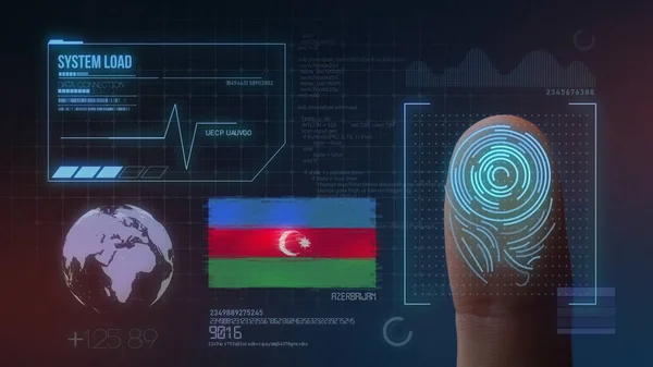 Identificatiesysteem voor biometrische scans met vingerafdrukken. Azerbaija — Stockfoto