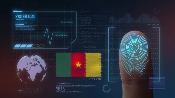 Identificatiesysteem voor biometrische scans met vingerafdrukken. Kameroen — Stockfoto