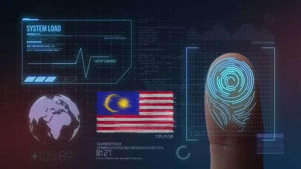 Finger Print Biometric Scanning Identification System. Malaysia — Stock Photo, Image